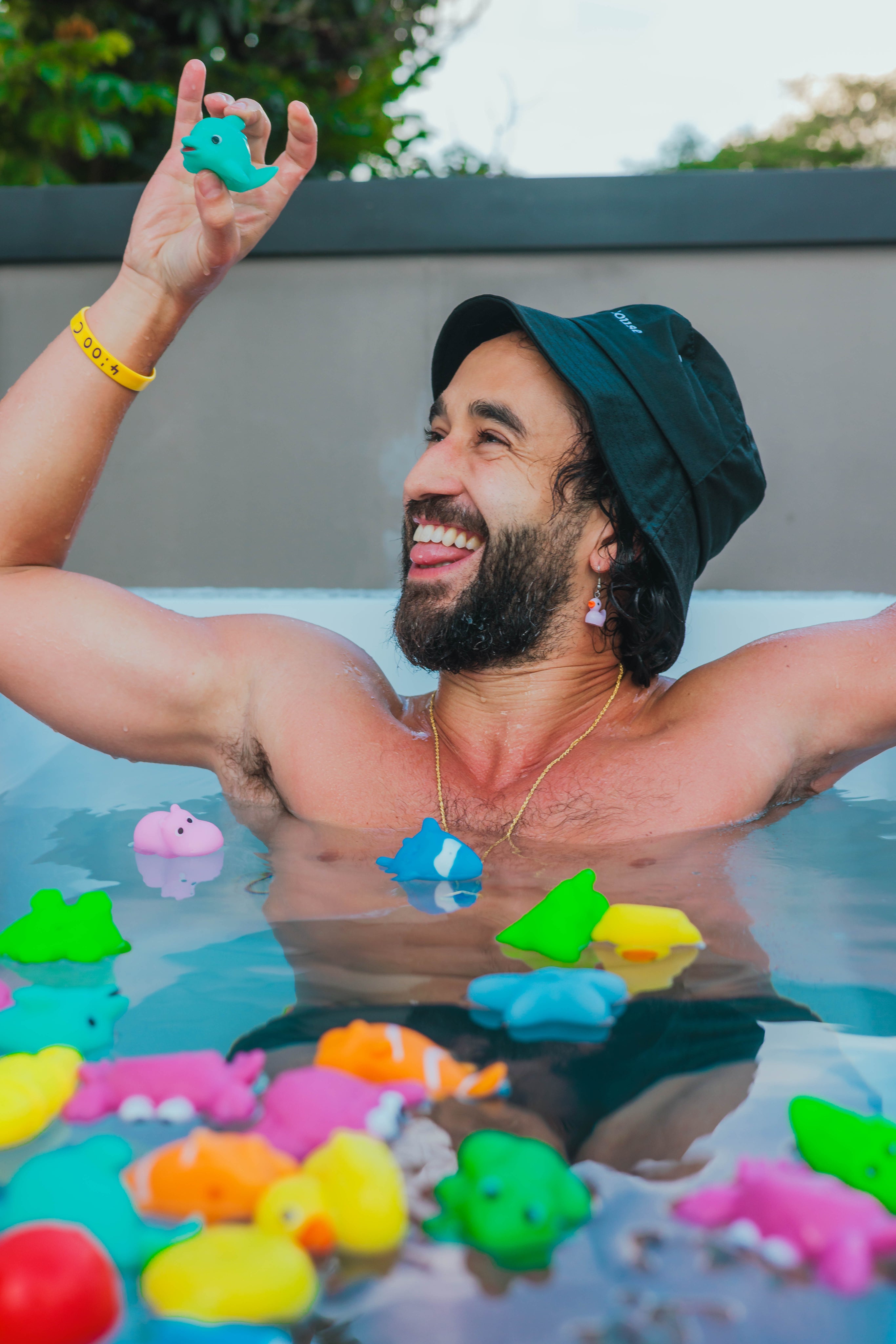 Kontrast experiência de sauna, gelo e respiração